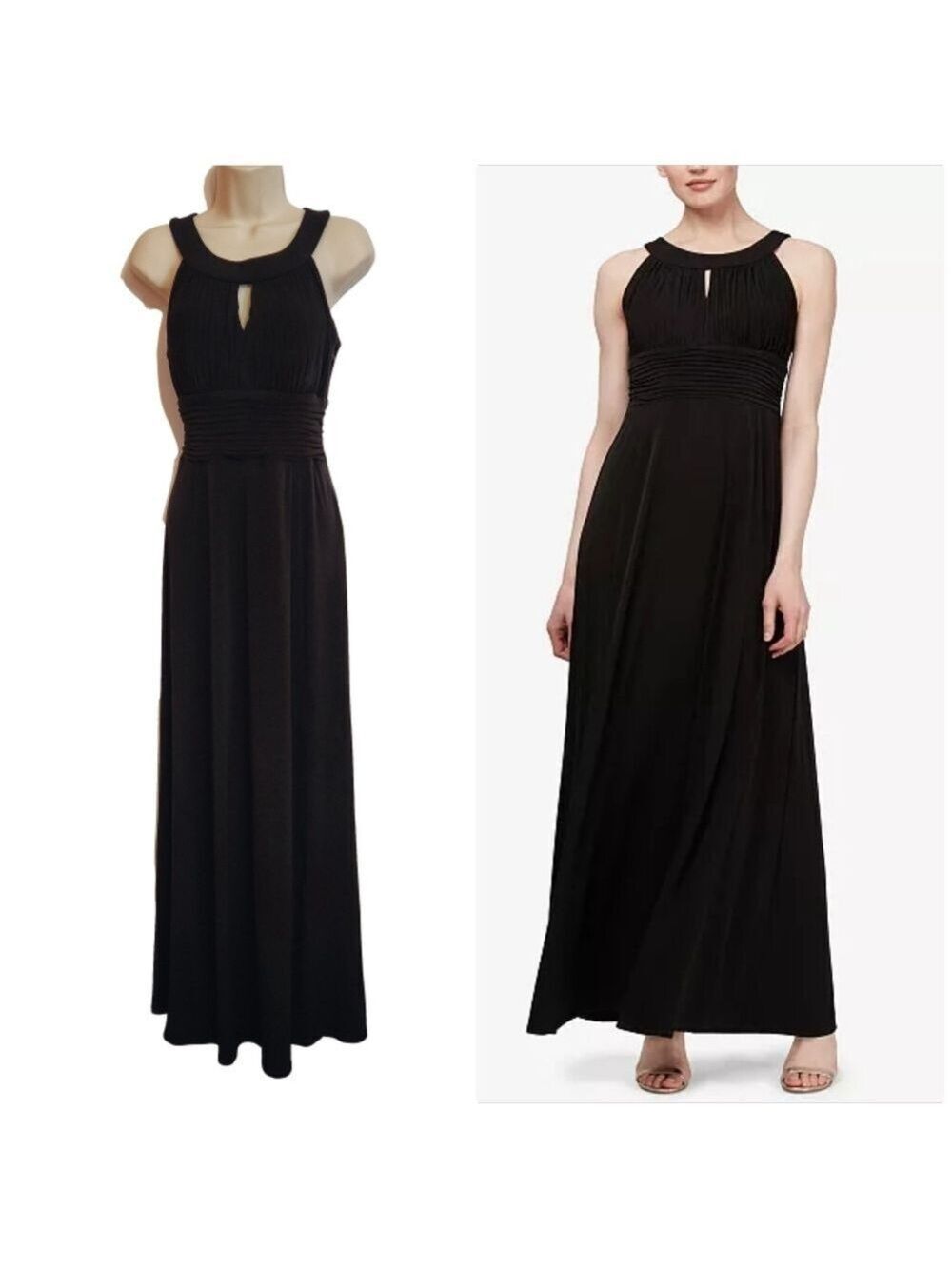 Sangria Black Knit Maxi Dress Size 8